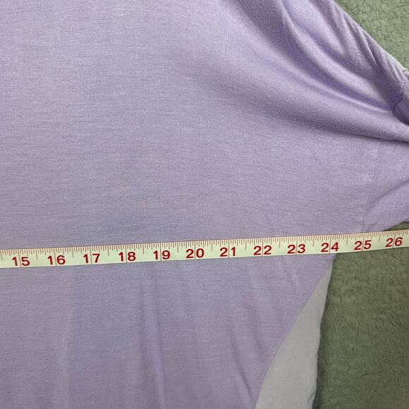 Vince Women's Contrast Top Silk Viscose Lilac Long Sleeve Size M (Flaw) Timeless - Picture 3 of 9